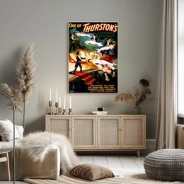 Thurston's Astounding Mysteries Vintage Illusion Cultural Poster