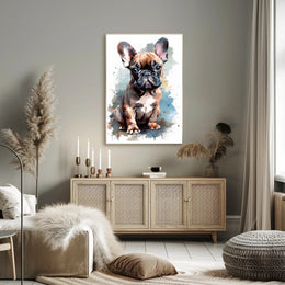French Bulldog Watercolor Poster Wall Art
