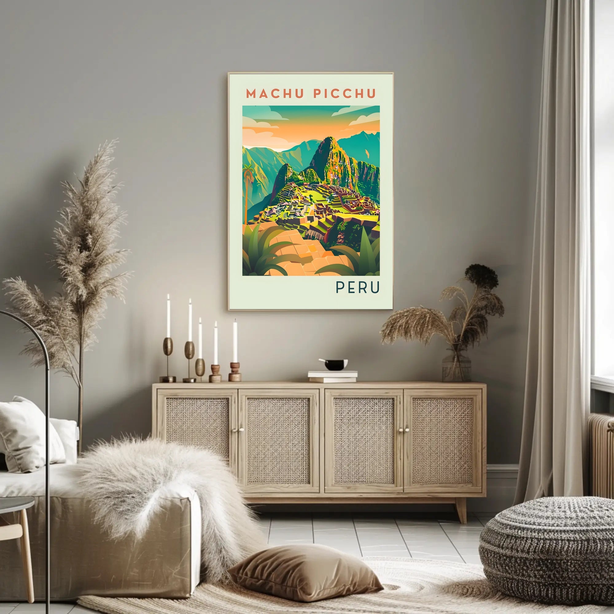 Machu Picchu Adventure: Stylized Travel Poster
