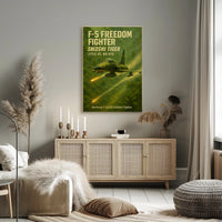 Northrop F-5 Fighter Jungle Scene Military Aviation Poster