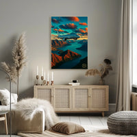 Soaring Over Majestic Landscapes Poster