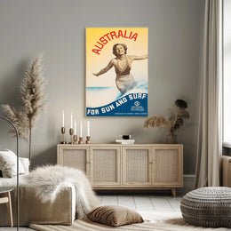 Australia For Sun And Surf Poster