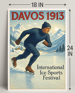 Davos 1913 International Ice Sports Festival Poster PosterGoat