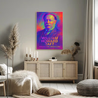 William Howard Taft 27th President of the United States Neon Gradient Overlay Poster