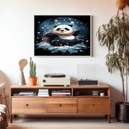 Starry Night Panda Poster