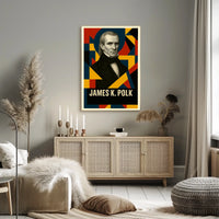 James K. Polk 11th President of the United States Abstract Pop Poster
