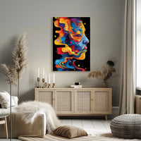 Colorful Abstract Portrait Abstract Poster