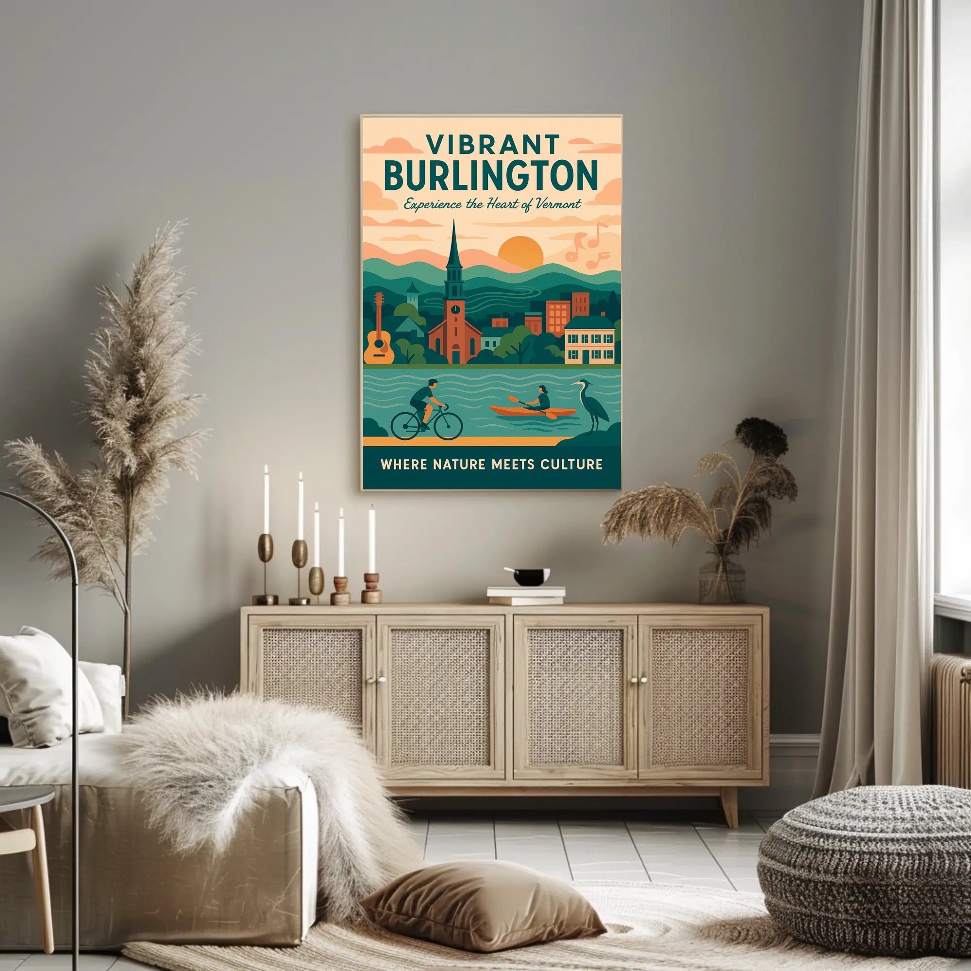 Burlington Poster Vibrant Nature And Culture