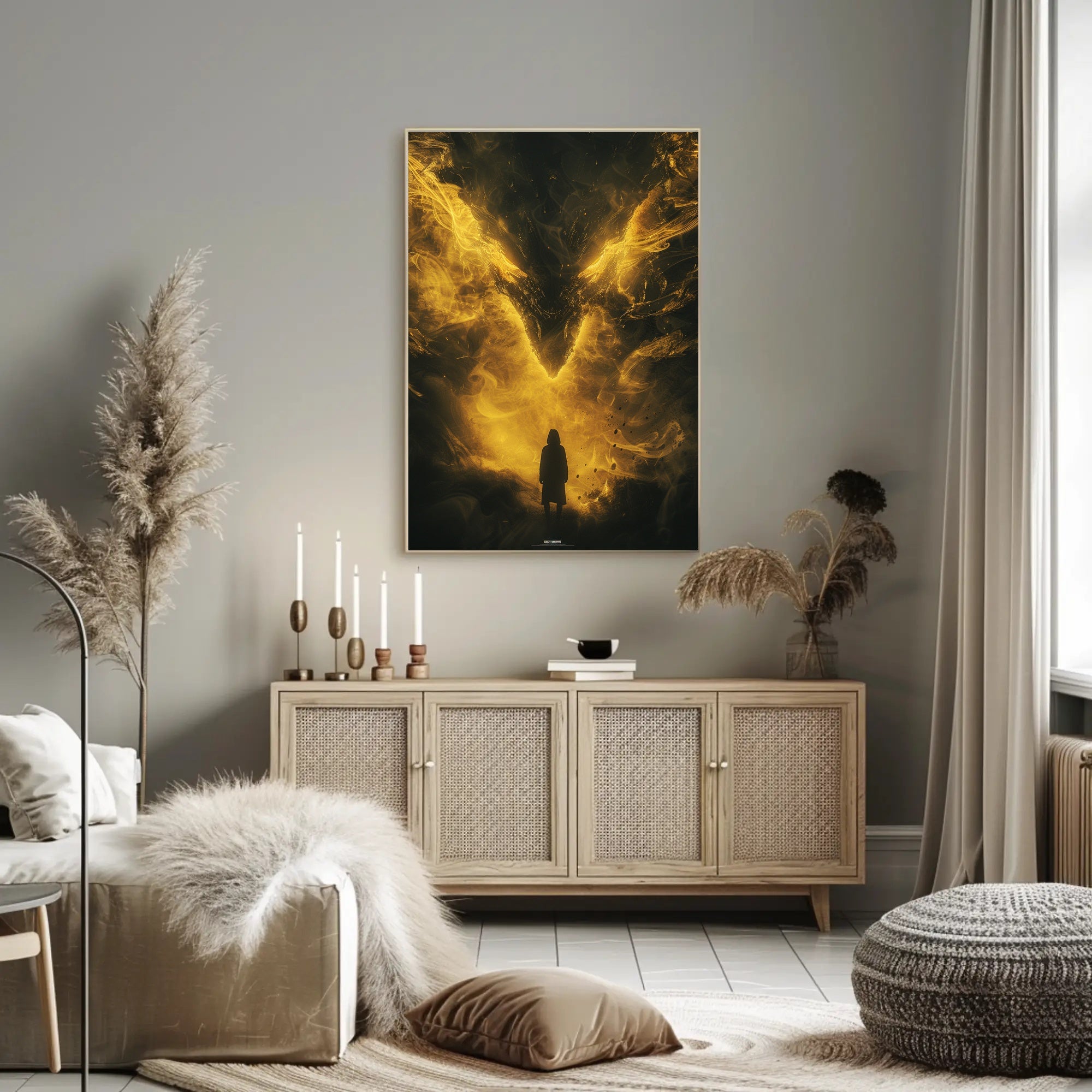 Mystical Vortex: Hooded Figure Fantasy Poster PosterGoat