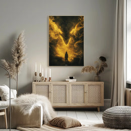 Mystical Vortex: Hooded Figure Fantasy Poster PosterGoat