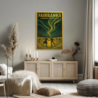 Fairbanks Aurora Scene Poster