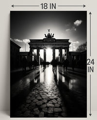 Shadows At The Brandenburg Gate Poster