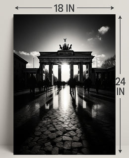 Shadows At The Brandenburg Gate Poster