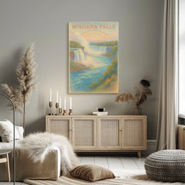 Niagara Falls Scenic Splendor Impressionist Travel Poster
