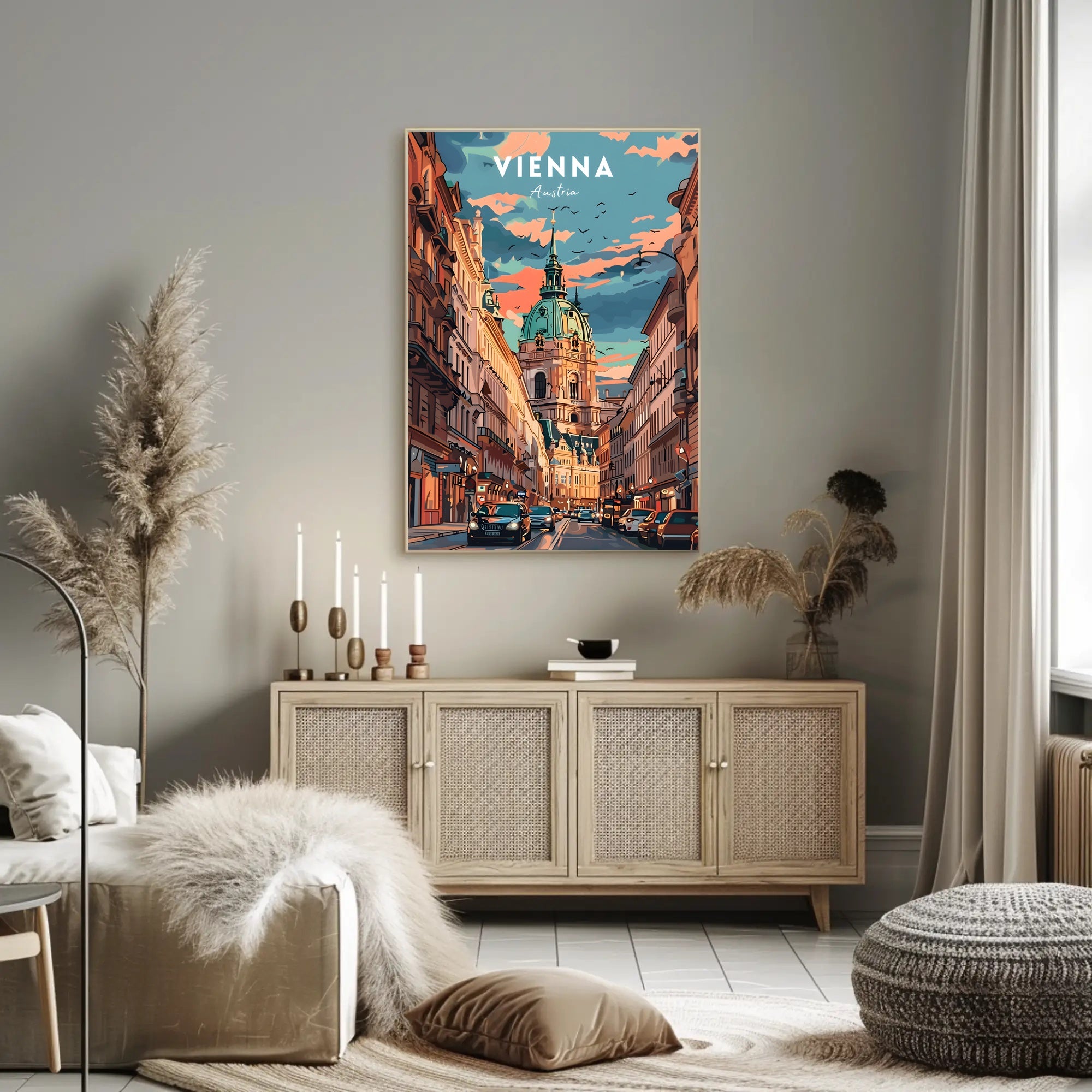 Vienna Architectural Splendor in Urban Cityscape Poster