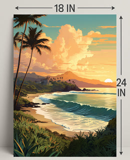 Tropical Sunset Serenity Poster