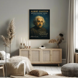 Einstein's Revolutionary Mind: Timeless Science Art Poster