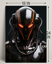Futuristic Cyborg Sentinel Poster PosterGoat