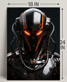 Futuristic Cyborg Sentinel Poster PosterGoat