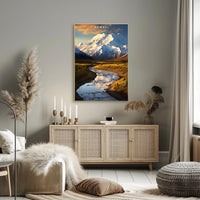 Denali National Park Scenic Poster Wall Art Print