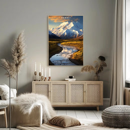 Denali National Park Scenic Poster Wall Art Print