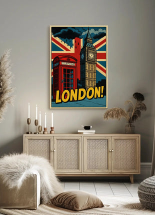 Lively London Landmarks: A Pop Culture Poster