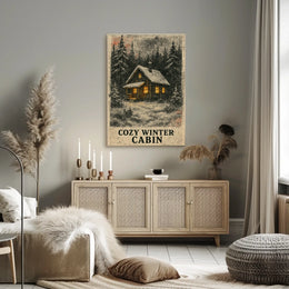 Cozy Winter Cabin Poster