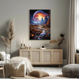 Cosmic Landscape Fantasy Poster PosterGoat