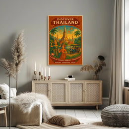 Discover Thailand Vintage Poster Art Print PosterGoat