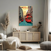 Urban Sunset Journey Poster
