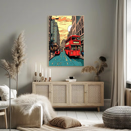 Urban Sunset Journey Poster