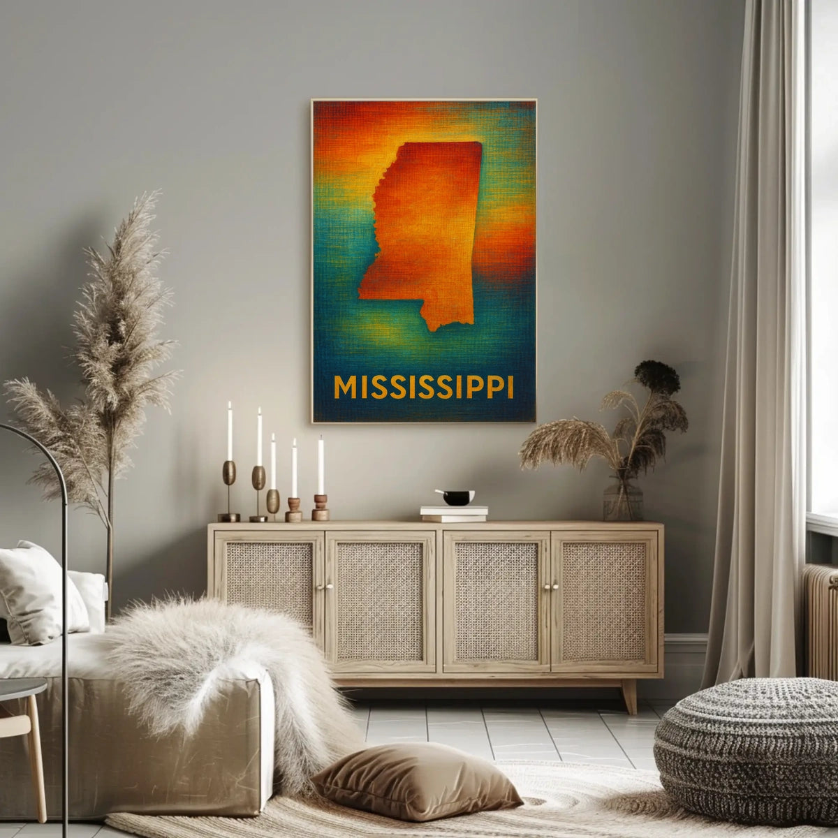 Mississippi State Art Scenic Wanderlust Poster
