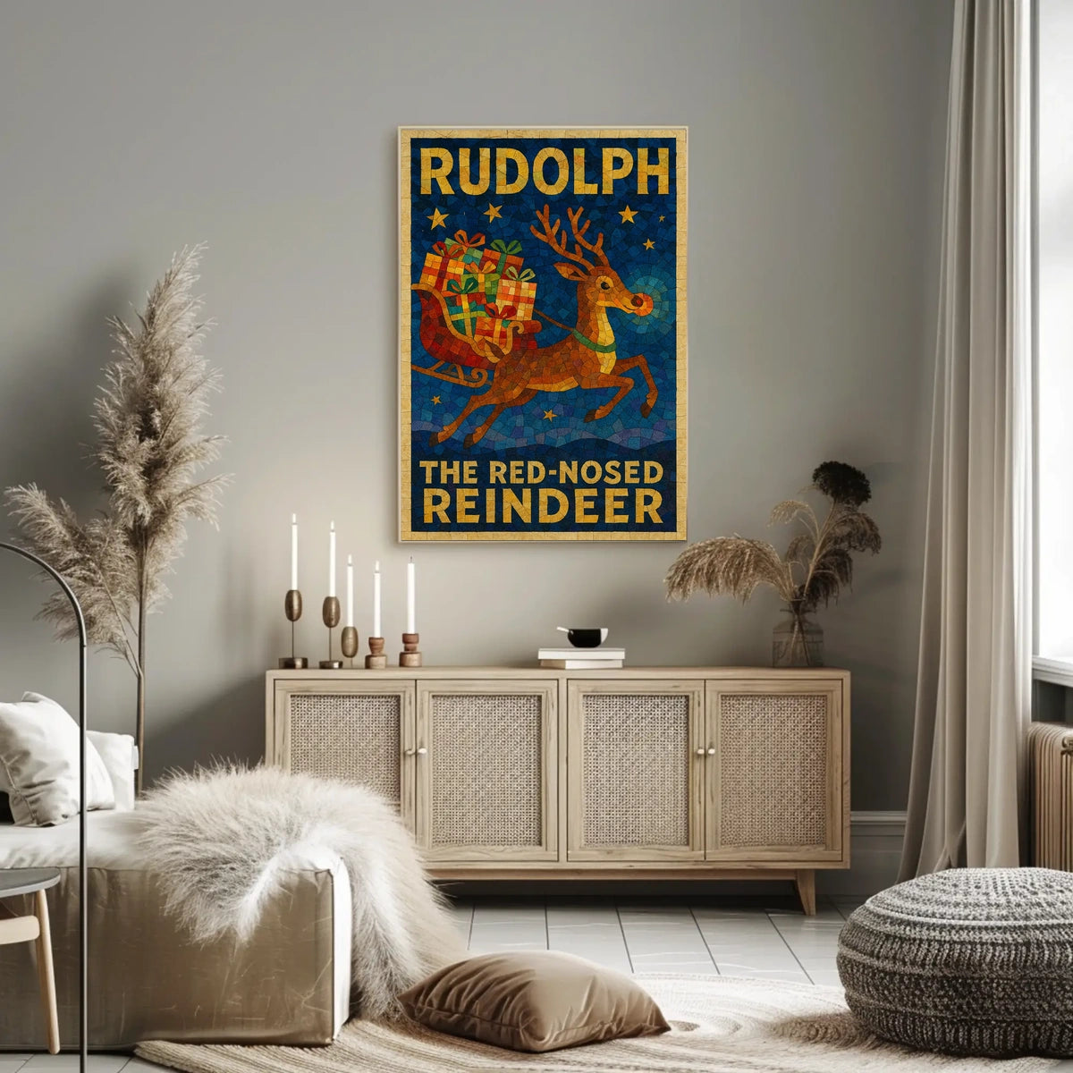 Rudolph Reindeer Poster