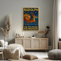 Rudolph Reindeer Poster