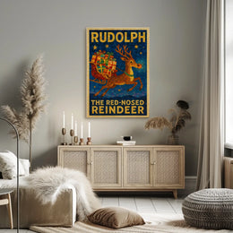 Rudolph Reindeer Poster