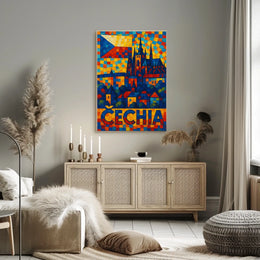 Czechia Mosaic Art Poster