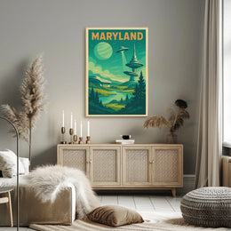 Maryland Futuristic Landscape Poster