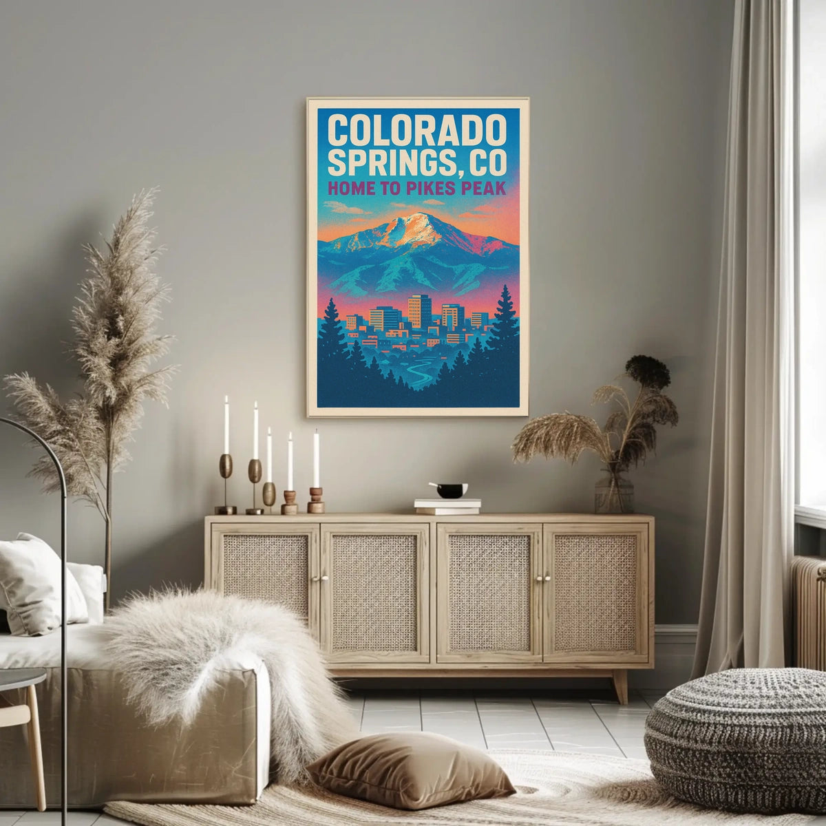 Colorado Springs, CO Home to Pikes Peak Poster