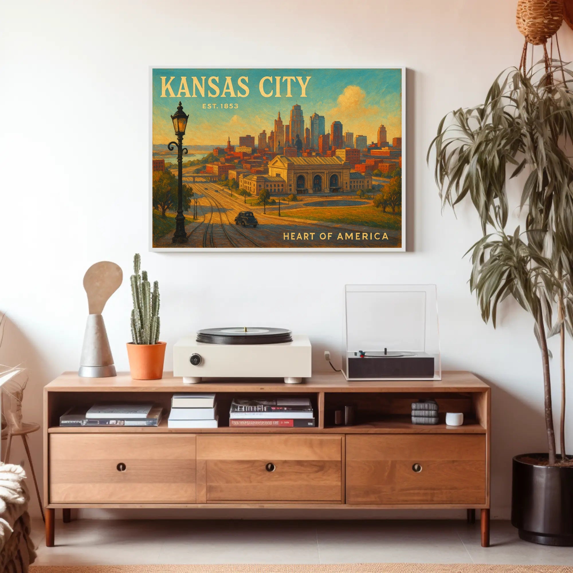 Kansas City Heart of America Travel Poster