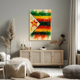 Zimbabwe Vivid Colors Collectors Art Poster