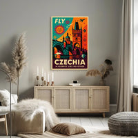 Czechia Travel Adventure Vibrant Artistic Poster PosterGoat
