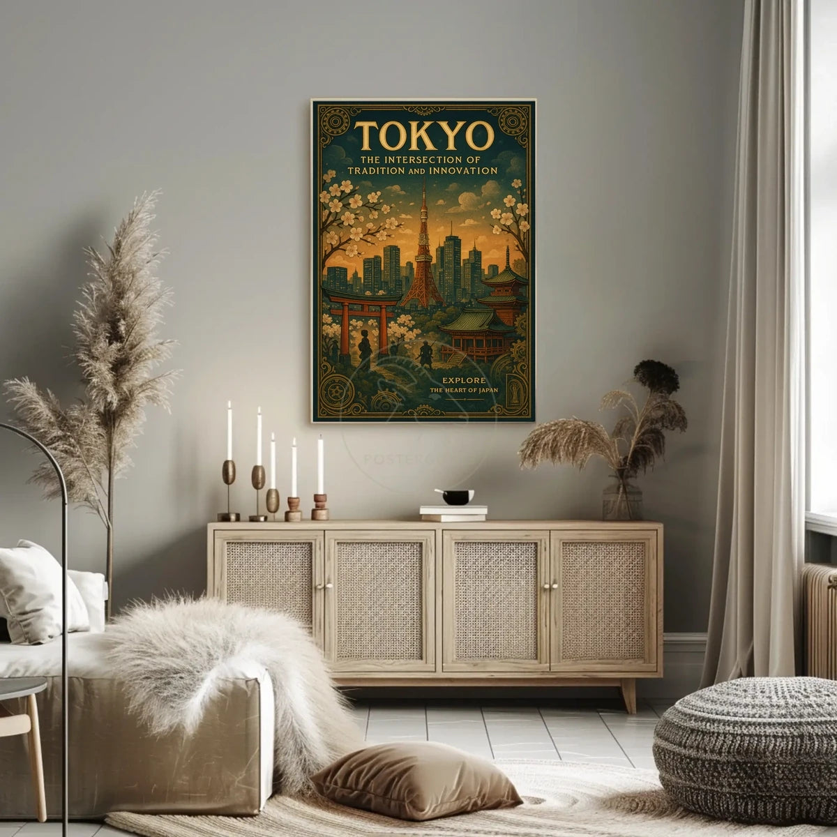 Tokyo's Timeless Blend: A Cultural or Heritage Poster