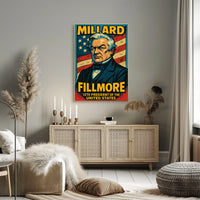 Millard Fillmore 13Th President Poster Vintage Wall Art