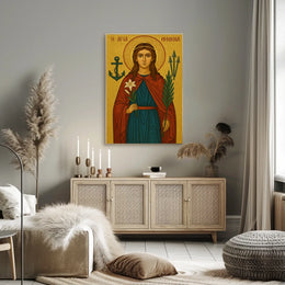 St. Philomena Byzantine Icon Traditional Style Poster