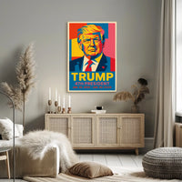 Donald Trump A Modern Icon in Primary Colors Poster