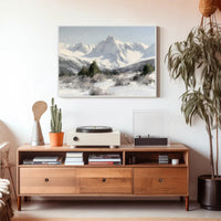 Serene Snowy Peaks Poster