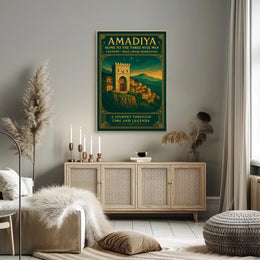 Amadiya Vintage Illustration: Cultural or Heritage Poster