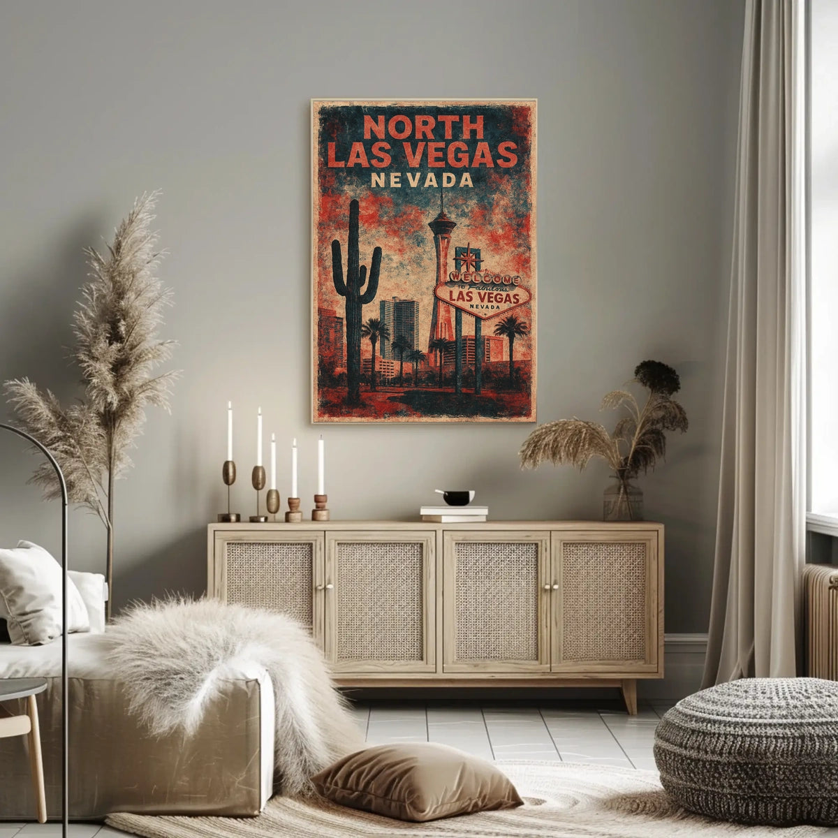 North Las Vegas Vintage Travel Vintage Poster