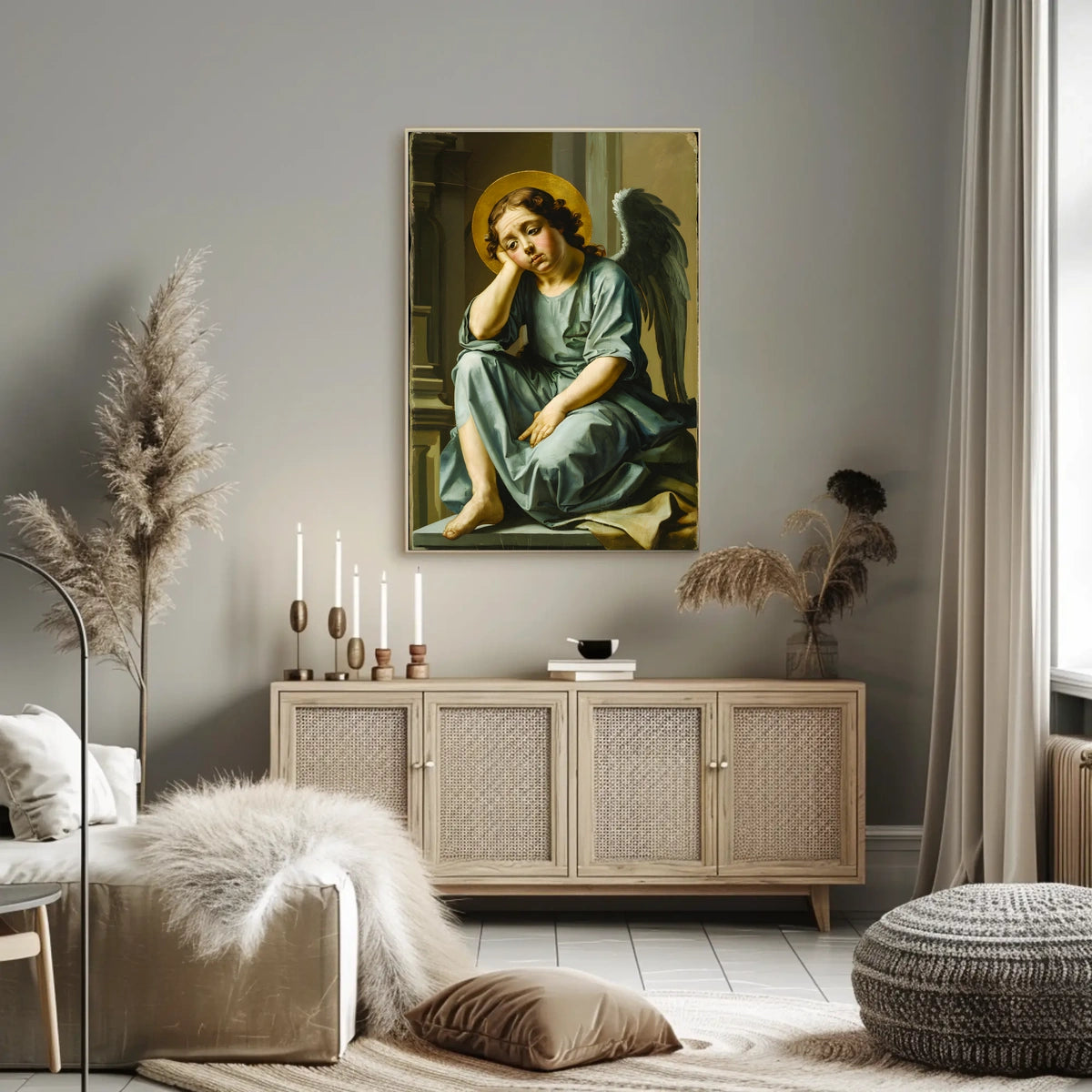 Contemplative Angel Poster
