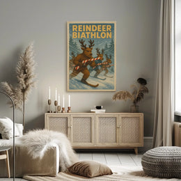 Reindeer Biathlon Poster